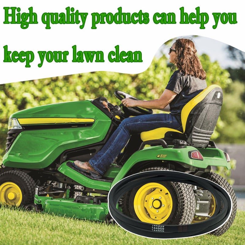 IKSI 144959 Riding Mowers Deck Belt 42" for Craftsman LT1000 LT2000 LT3000 DYT4000 160855 130801 138255 Replaces Husqvarna Poulan AYP Lawn Mower 138255 532144959 532138255 - Image 5